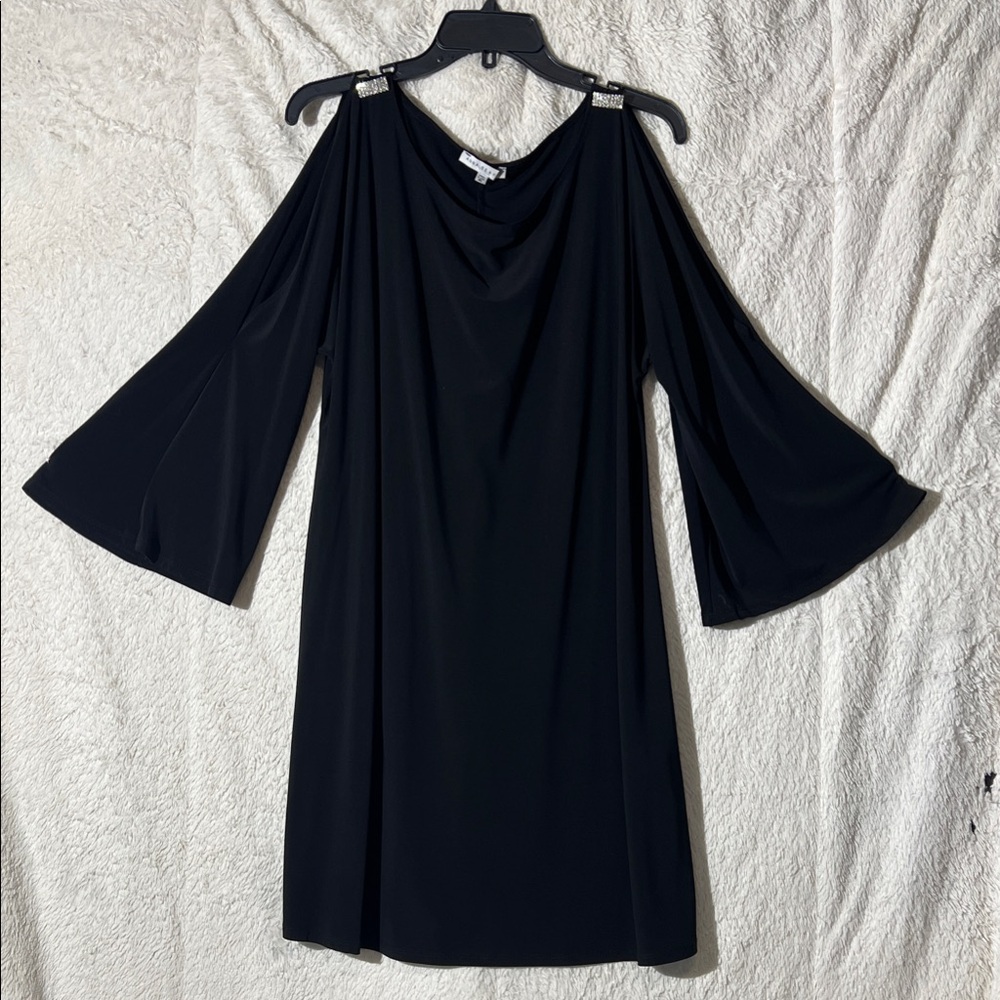 Annalee + Hope Elegant Black Cold Shoulder Dress